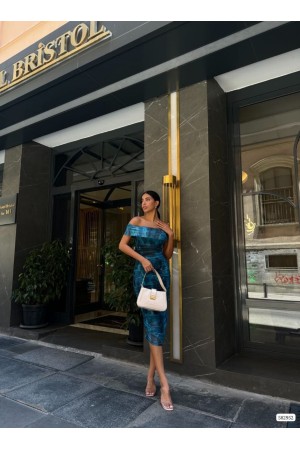 223943 TOPTAN DESENLİ ELBİSE