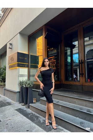 223950 TOPTAN SİYAH ELBİSE