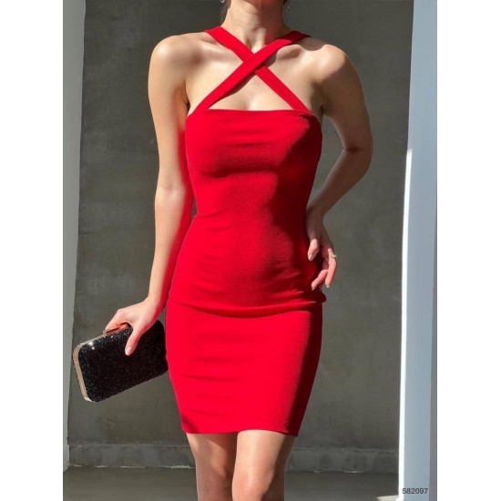 223959 red DRESS