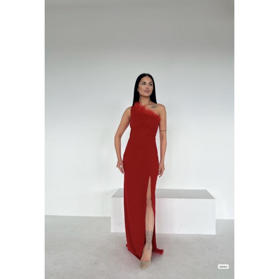 223987 burgundy Evening dress