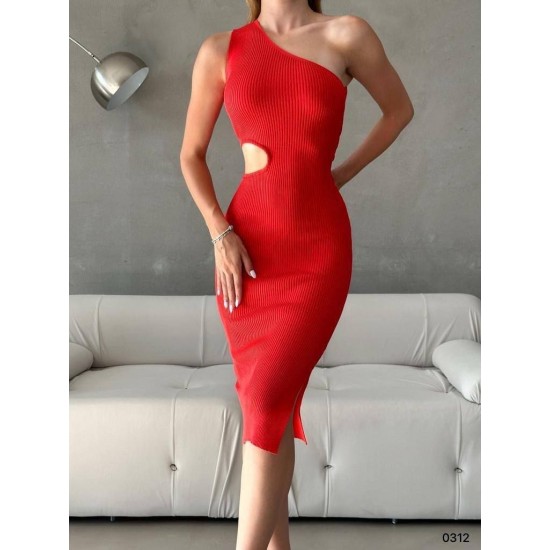 224007 red DRESS