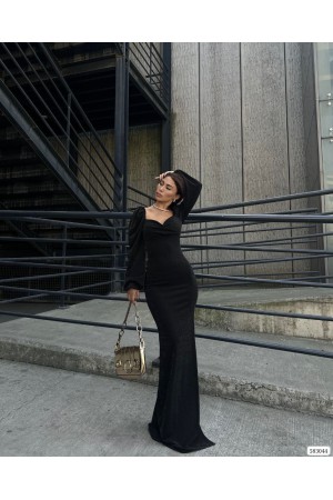 224010 TOPTAN SİYAH ABİYE