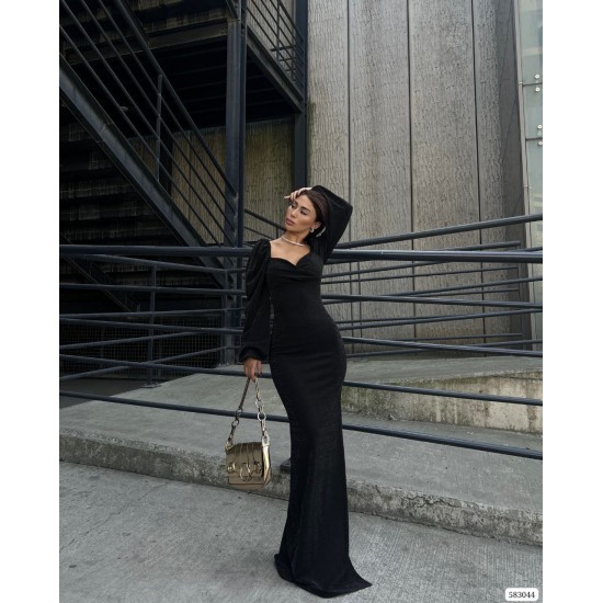 224010 black Evening dress