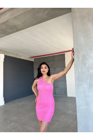 224011 TOPTAN PEMBE ELBİSE