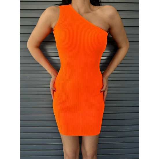 224017 orange DRESS