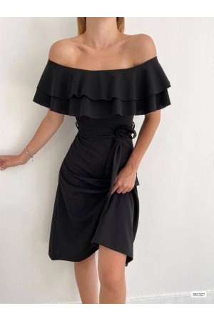 224039 TOPTAN SİYAH ELBİSE