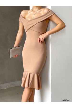 224046 TOPTAN BEJ ELBİSE