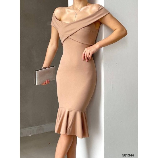 224046 beige DRESS
