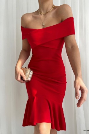 224049 red DRESS