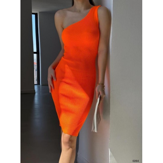224059 orange DRESS