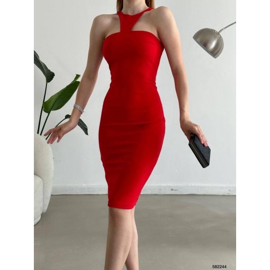 224067 red Evening dress