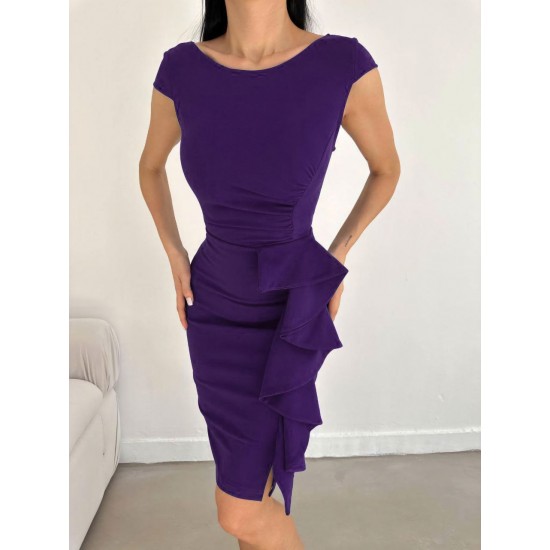 224071 TOPTAN MOR ELBİSE