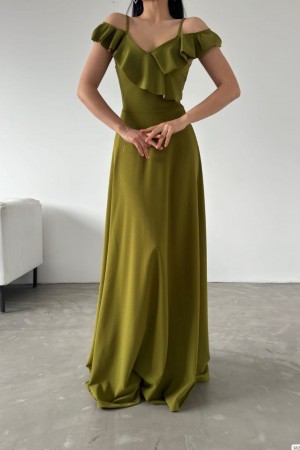 224146 GREEN Evening dress
