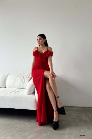 224150 red Evening dress