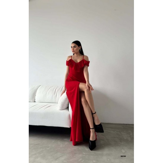 224150 red Evening dress