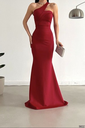 224212 burgundy Evening dress