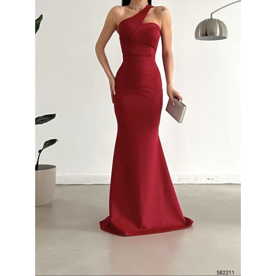 224212 burgundy Evening dress