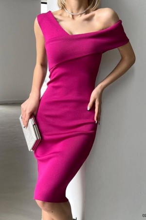 224302 TOPTAN FUŞYA ELBİSE