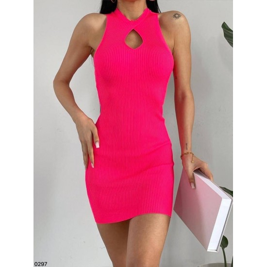 224321 TOPTAN PEMBE ELBİSE