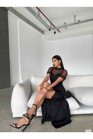 224486 TOPTAN SİYAH ABİYE