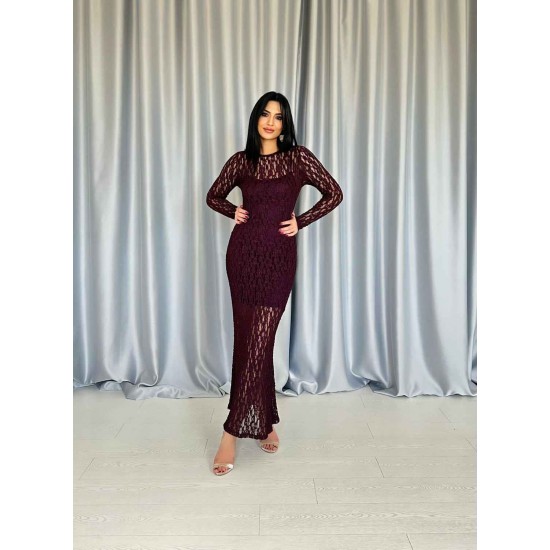 224635 burgundy Evening dress