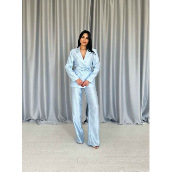 224641 TOPTAN BEBE MAVİ PANTOLON TAKIM