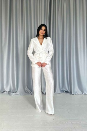 224642 TOPTAN BEYAZ PANTOLON TAKIM