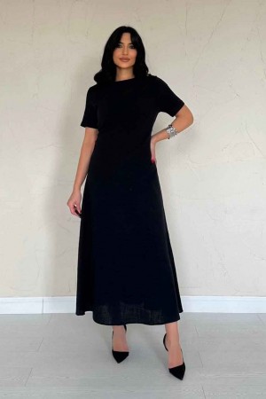 224645 TOPTAN SİYAH ELBİSE