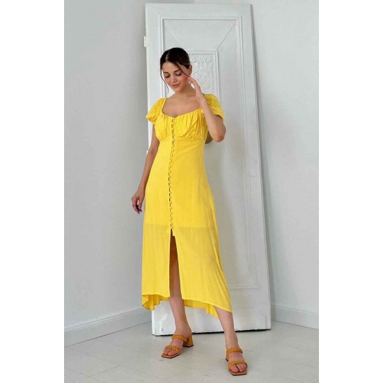 224657 TOPTAN SARI ELBİSE