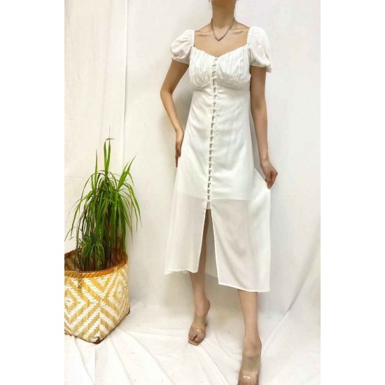 224658 TOPTAN BEYAZ ELBİSE