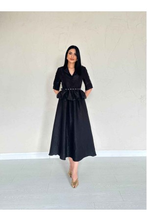 224662 TOPTAN SİYAH ELBİSE