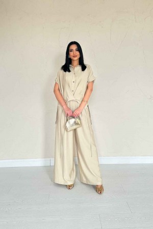 224666 beige Pants suit