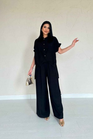 224667 black Pants suit