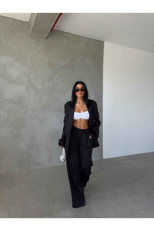 224670 TOPTAN SİYAH PANTOLON TAKIM