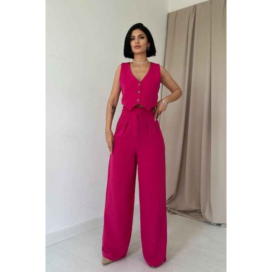 224672 TOPTAN FUŞYA PANTOLON TAKIM