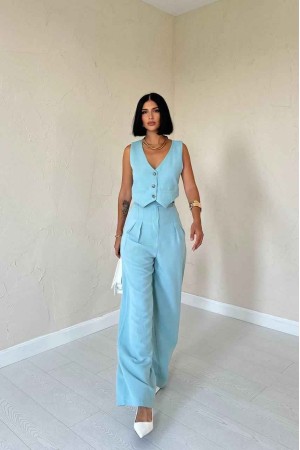 224673 TOPTAN SU YEŞİL PANTOLON TAKIM