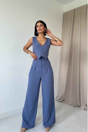 224674 TOPTAN MAVİ PANTOLON TAKIM