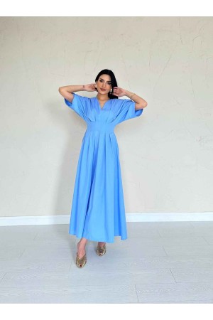 224678 TOPTAN MAVİ ELBİSE