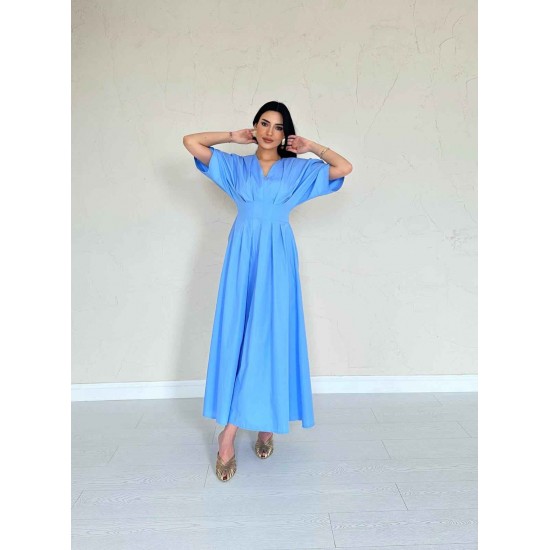 224678 TOPTAN MAVİ ELBİSE