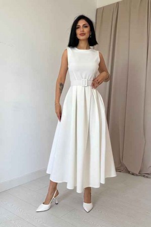 224682 TOPTAN BEYAZ ELBİSE