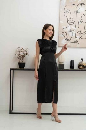 224687 TOPTAN SİYAH ELBİSE