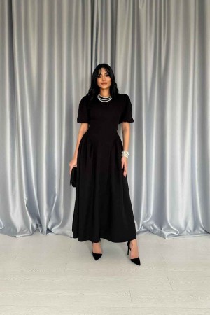 224688 TOPTAN SİYAH ELBİSE