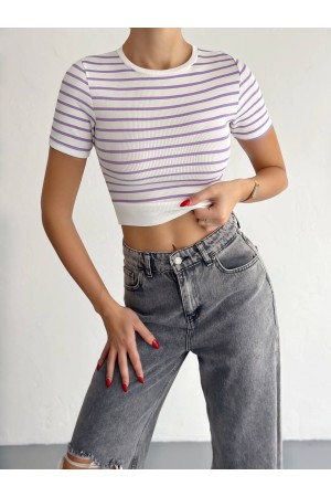 224715 TOPTAN ÇİZGİLİ CROP