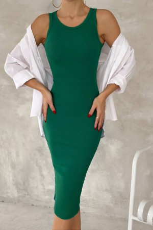 224779 TOPTAN YEŞİL ELBİSE