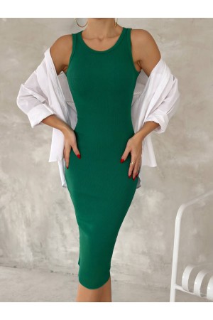 224779 TOPTAN YEŞİL ELBİSE