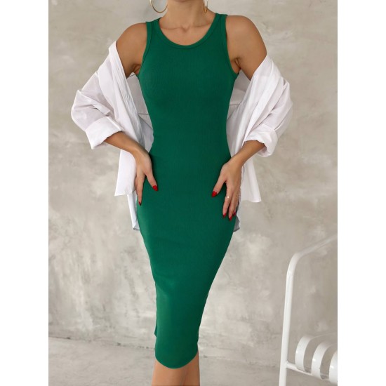 224779 TOPTAN YEŞİL ELBİSE