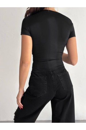 224836 TOPTAN SİYAH CROP