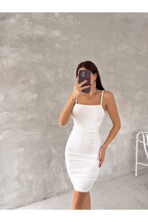 224887 TOPTAN BEYAZ ELBİSE