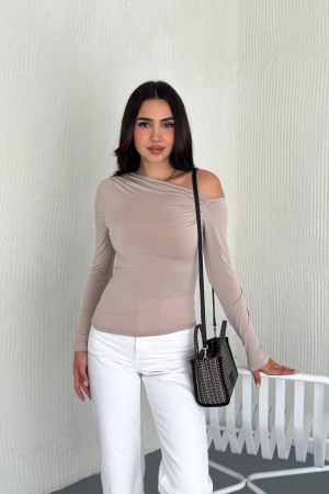 224957 TOPTAN BEJ BLUZ