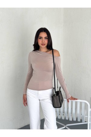 224957 TOPTAN BEJ BLUZ